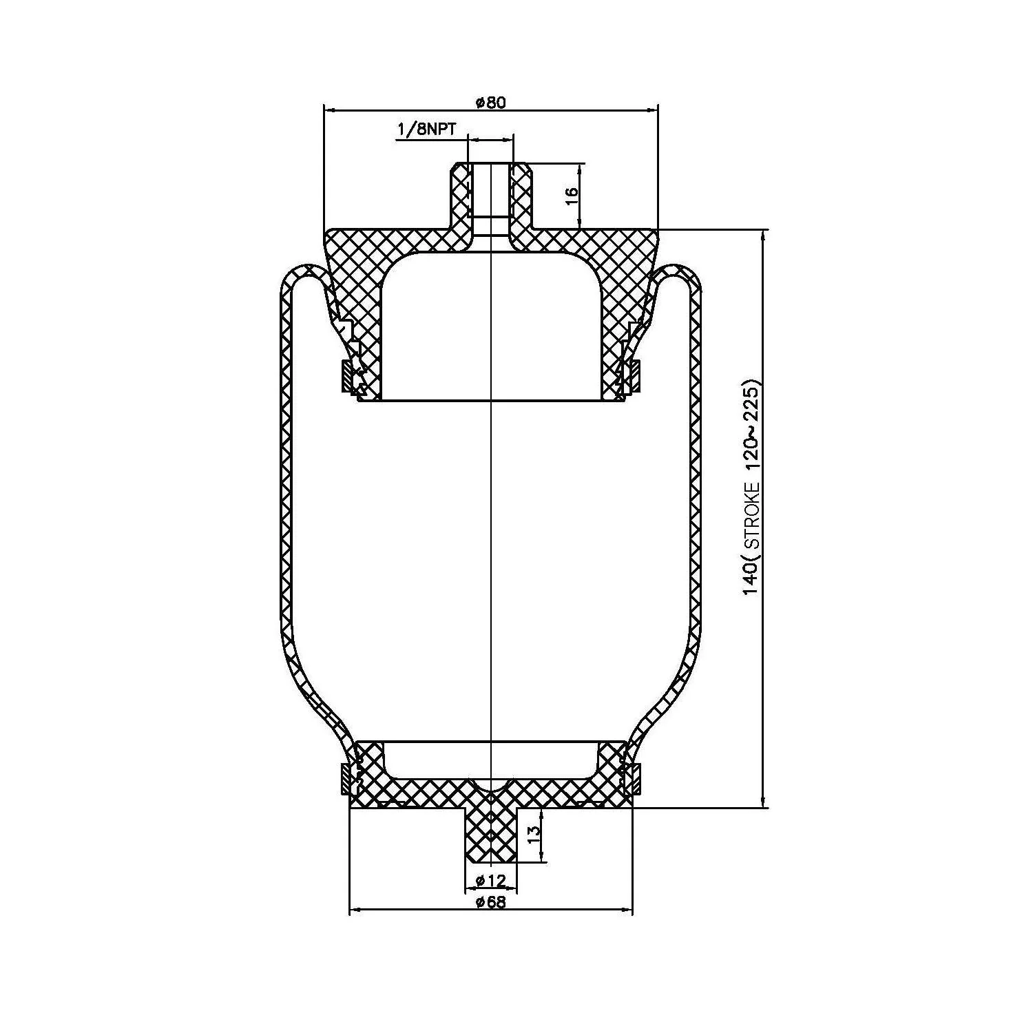 Fortpro Cab Air Spring Replaces 7087, 1S5-040 For Freightliner Trucks | F245572 - Image 3