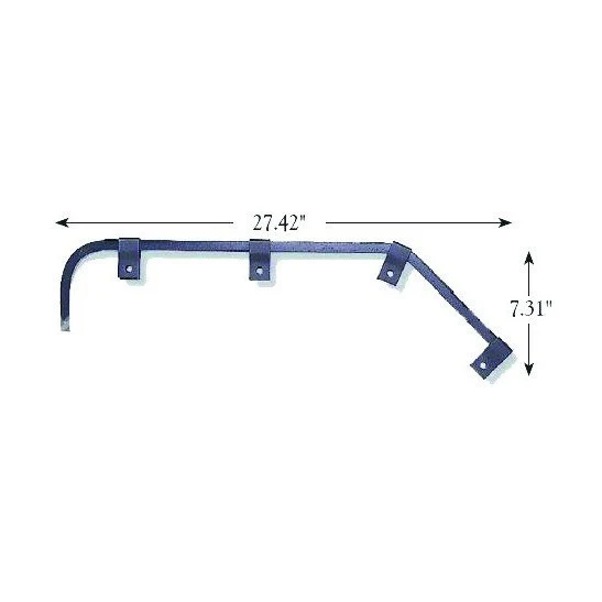 Fortpro Black Angled Spring Steel Mud Flap Hanger - No Coil Pair | F247590 - Image 2