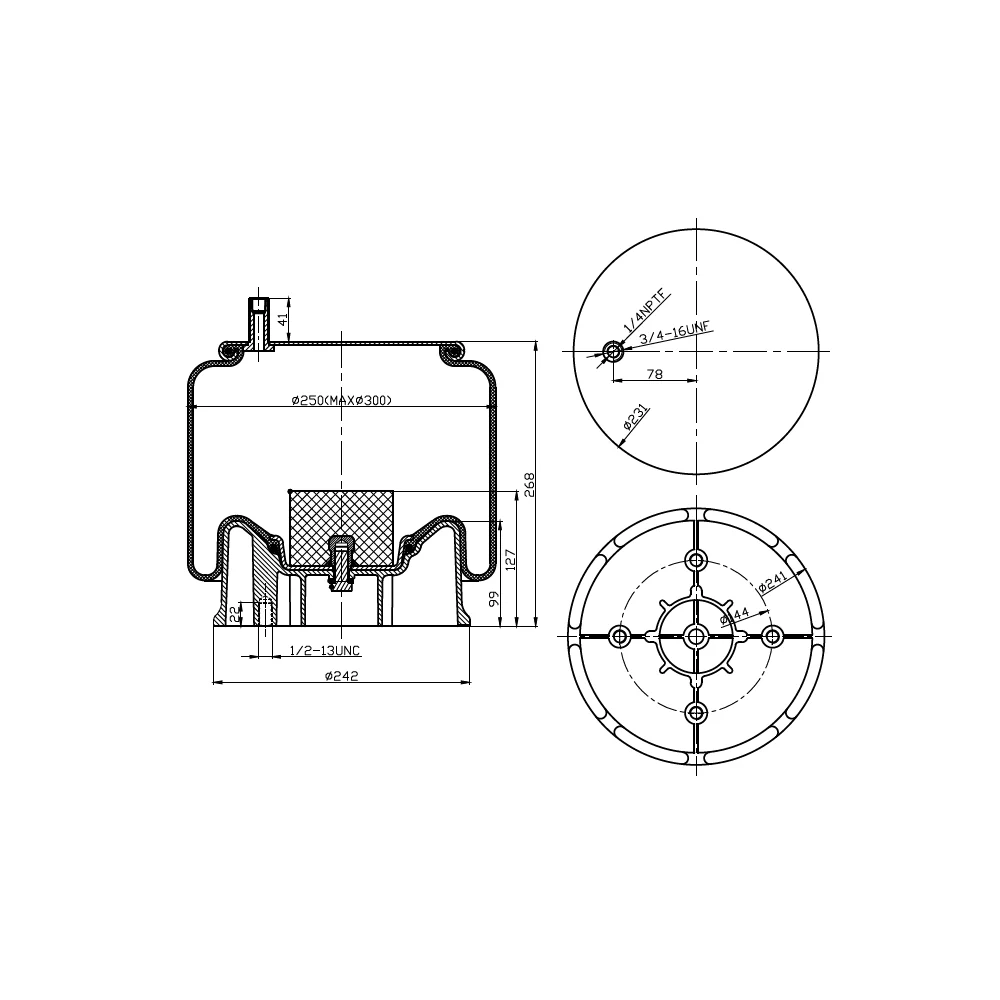 Fortpro Air Spring Replaces 9270, 1R13-119 | F245586 - Image 2